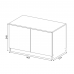 Шкаф 2-х створчатый "Челси" комбинированный с антресоль-тумба универсальная