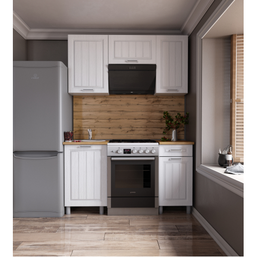 Кухня "Луксор" 1.5 м с окапом (акция ост.) Кухня "Луксор" 1.5 м с окапом (акция ост.)
